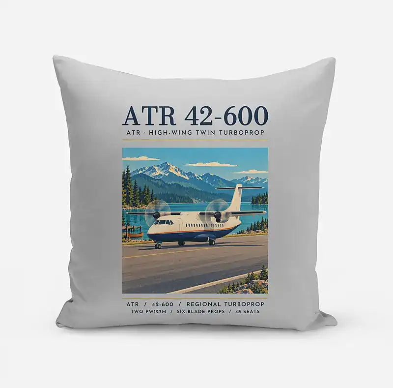 ATR 42-600 - Poster - Pillow - Light Gray