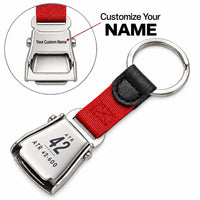 Thumbnail for ATR 42-600 - Seat Belt Key Chain - Tag + Name - Red