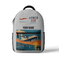 Thumbnail for ATR 72-200 - 3D Backpack - White + Name