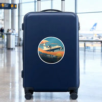 Thumbnail for ATR 72-200 - 3D + Name - Circle Sticker - Suitcase