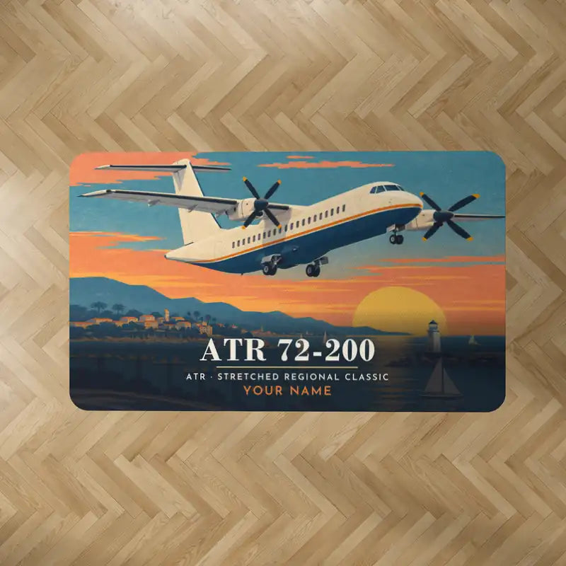 ATR 72-200 - 3D + Name - Rectangle Carpet - Full Print