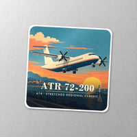 Thumbnail for ATR 72-200 - 3D - Square Sticker - Close-up