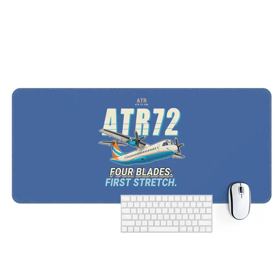 ATR 72-200 - Cartoon - Desk Mat - Blue