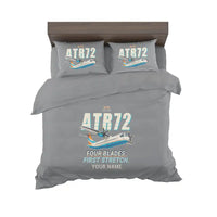Thumbnail for ATR 72-200 - Cartoon + Name - Bedding Set - Gray
