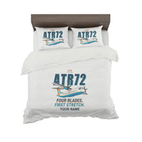 Thumbnail for ATR 72-200 - Cartoon + Name - Bedding Set - White