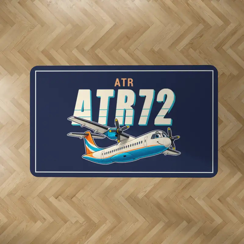 ATR 72-200 - Cartoon - Rectangle Carpet - Dark Blue