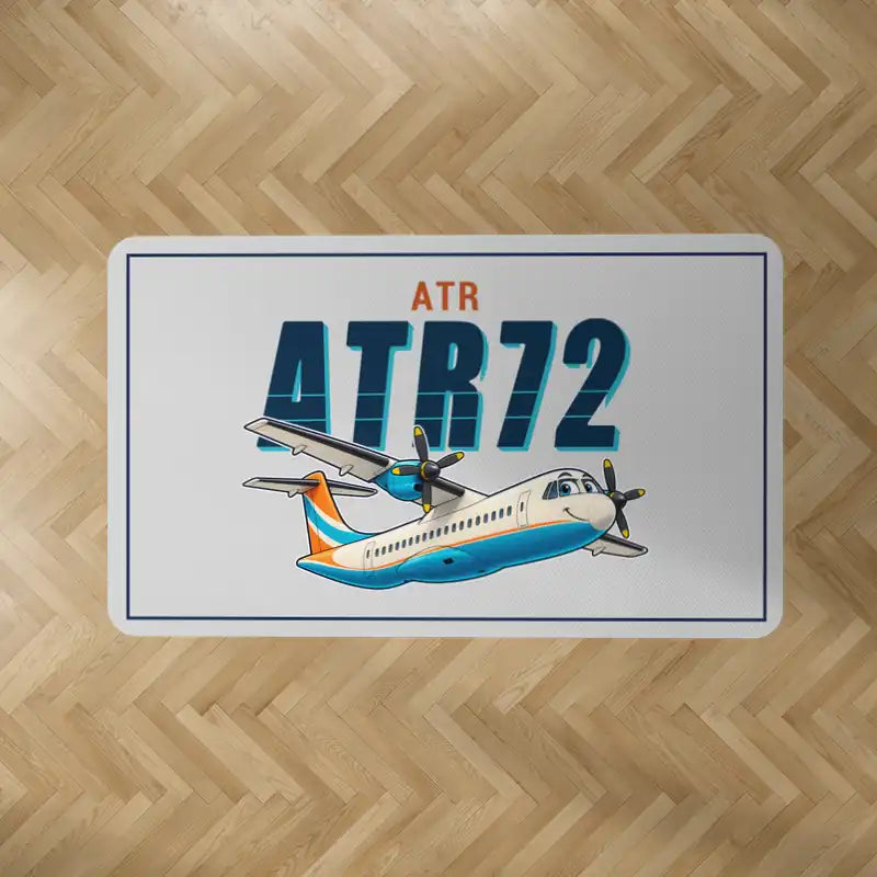 ATR 72-200 - Cartoon - Rectangle Carpet - Light Gray