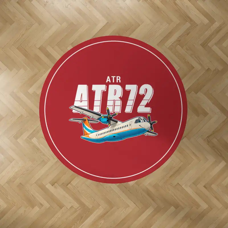 ATR 72-200 - Cartoon - Round Carpet - Red