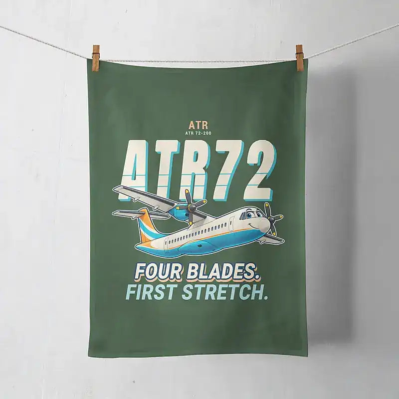 ATR 72-200 - Cartoon - Towel - Dark Green