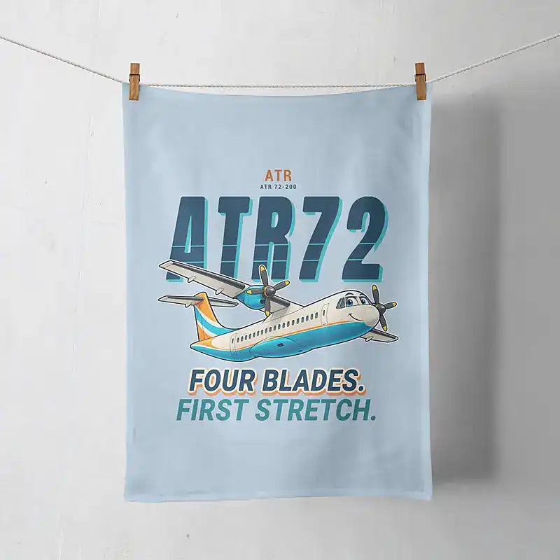 ATR 72-200 - Cartoon - Towel - Light Blue