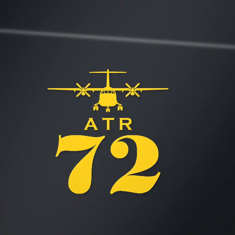ATR 72-200 - Heritage Die-Cut - Yellow - Die-Cut - Close-up
