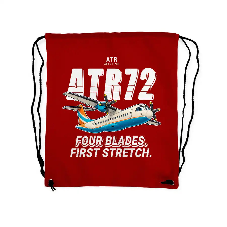 ATR 72-200 - Drawstring Bag - Cartoon - Red