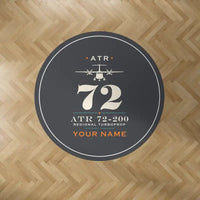 Thumbnail for ATR 72-200 - Heritage + Name - Round Carpet - Dark Gray