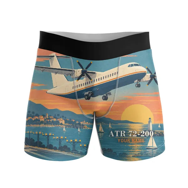 ATR 72-200 - Men Boxers - 3D + Name - Full Print