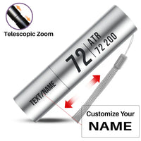 Thumbnail for ATR 72-200 - Mini LED Flashlight - Tag - Silver + Name