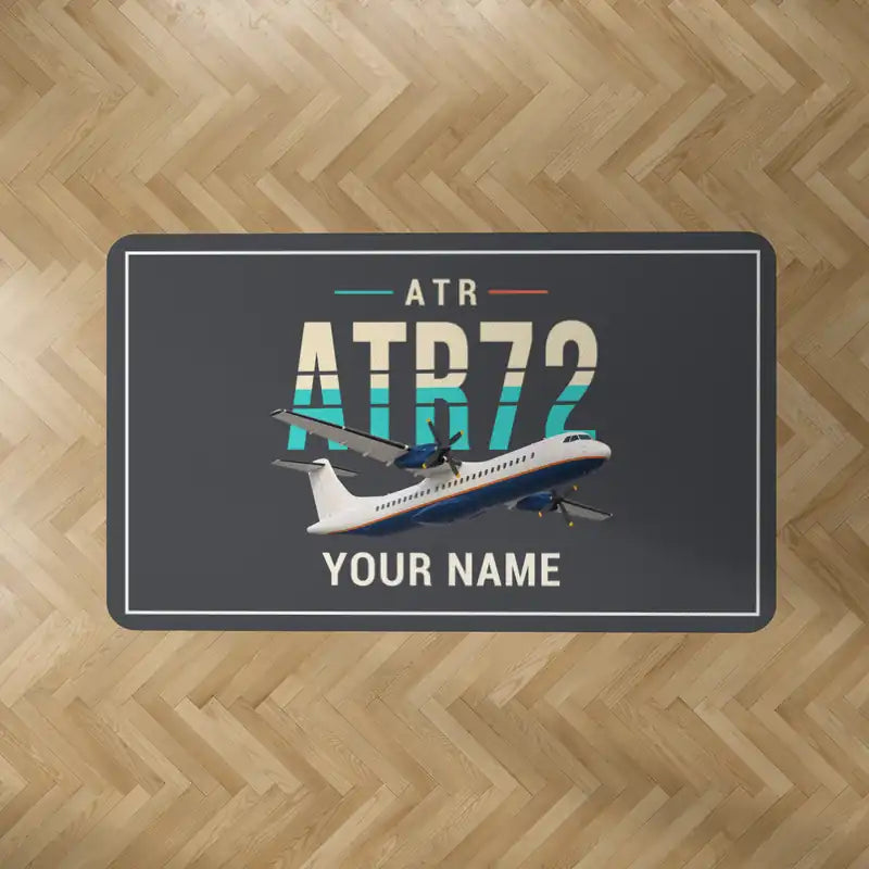 ATR 72-200 - Original + Name - Rectangle Carpet - Dark Gray