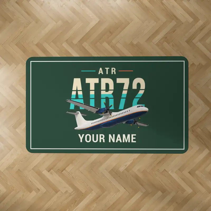 ATR 72-200 - Original + Name - Rectangle Carpet - Dark Green