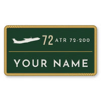 Thumbnail for ATR 72-200 Patches - Rectangle + Name - Forest Gold