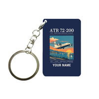 Thumbnail for ATR 72-200 - Poster + Name - Key Chain - Navy Blue