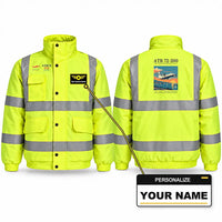 Thumbnail for ATR 72-200 Reflective Winter Jackets - Poster + Name - Fluorescent Yellow