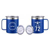 Thumbnail for ATR 72-200 - Stainless Steel Mug - Heritage + Name - Blue
