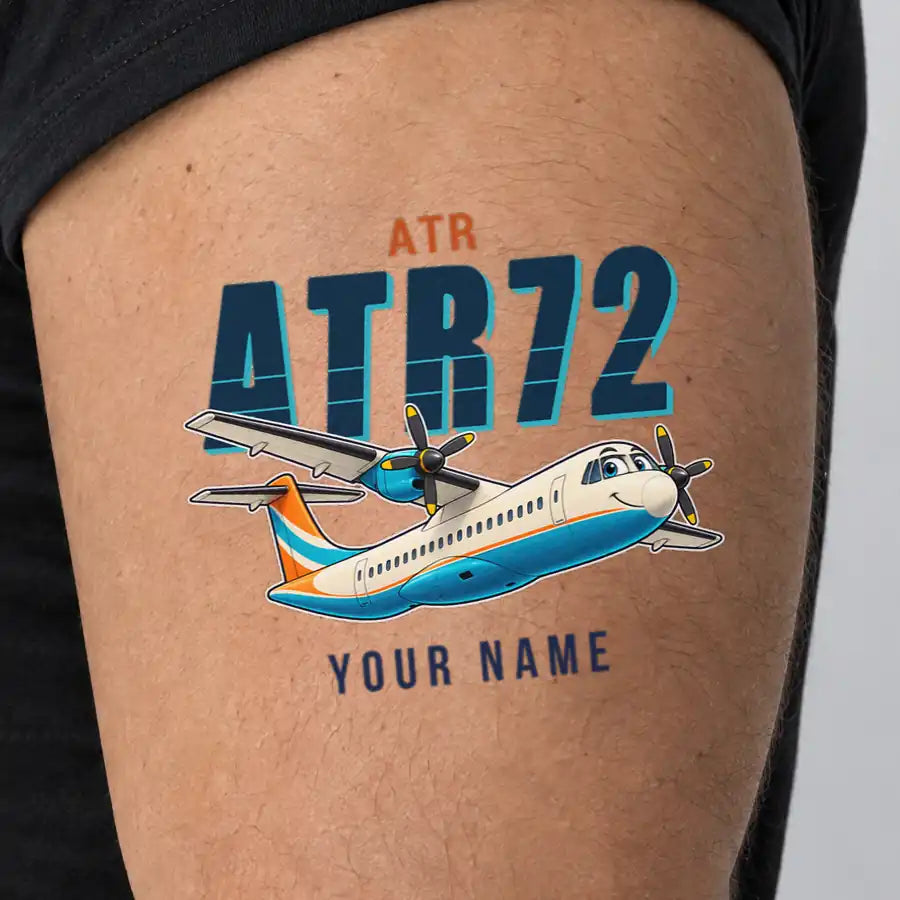 ATR 72-200 - Tattoo - Cartoon + Name - Man