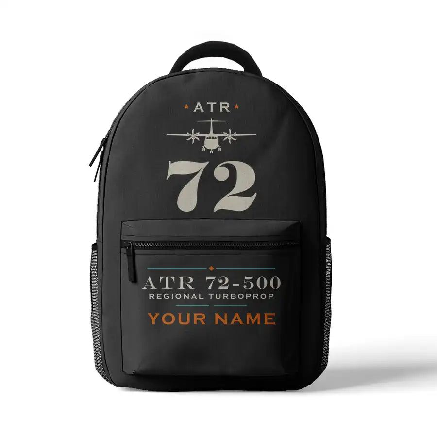 ATR 72-500 - 3D Backpack - Heritage + Name - Gray