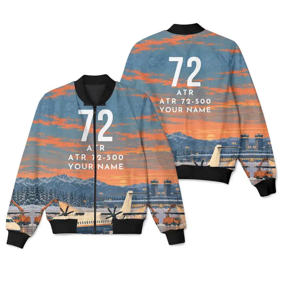 ATR 72-500 3D All-Over Print Clothing - Bomber Jacket - 3D + Name