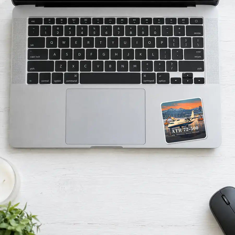 ATR 72-500 - 3D - Square Sticker - Laptop