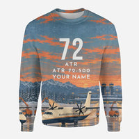 Thumbnail for ATR 72-500 3D All-Over Print Clothing - Sweatshirt - 3D + Name