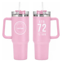Thumbnail for ATR 72-500 - 40oz Car Mug - Tag + Name - Pink