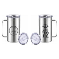 Thumbnail for ATR 72-500 - Beverage Mug - Heritage + Name - Silver