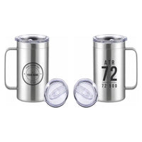 Thumbnail for ATR 72-500 - Beverage Mug - Tag + Name - Silver