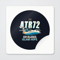 Thumbnail for ATR 72-500 - Cartoon - Circle Sticker - Peel