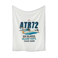 Thumbnail for ATR 72-500 - Cartoon + Name - Blanket - White