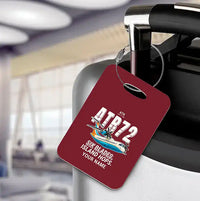 Thumbnail for ATR 72-500 - Cartoon + Name - Luggage Tag - Dark Red