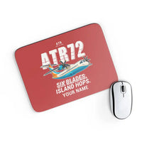 Thumbnail for ATR 72-500 - Cartoon + Name - Mouse Pad - Red