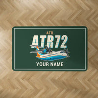 Thumbnail for ATR 72-500 - Cartoon + Name - Rectangle Carpet - Dark Green