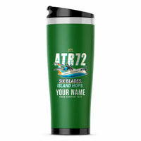 Thumbnail for ATR 72-500 - Cartoon + Name - Stainless Steel (No Holder) - Green