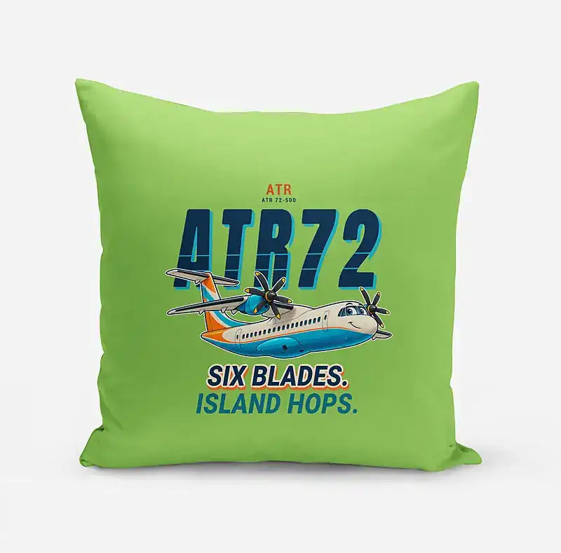 ATR 72-500 - Cartoon - Pillow - Light Green