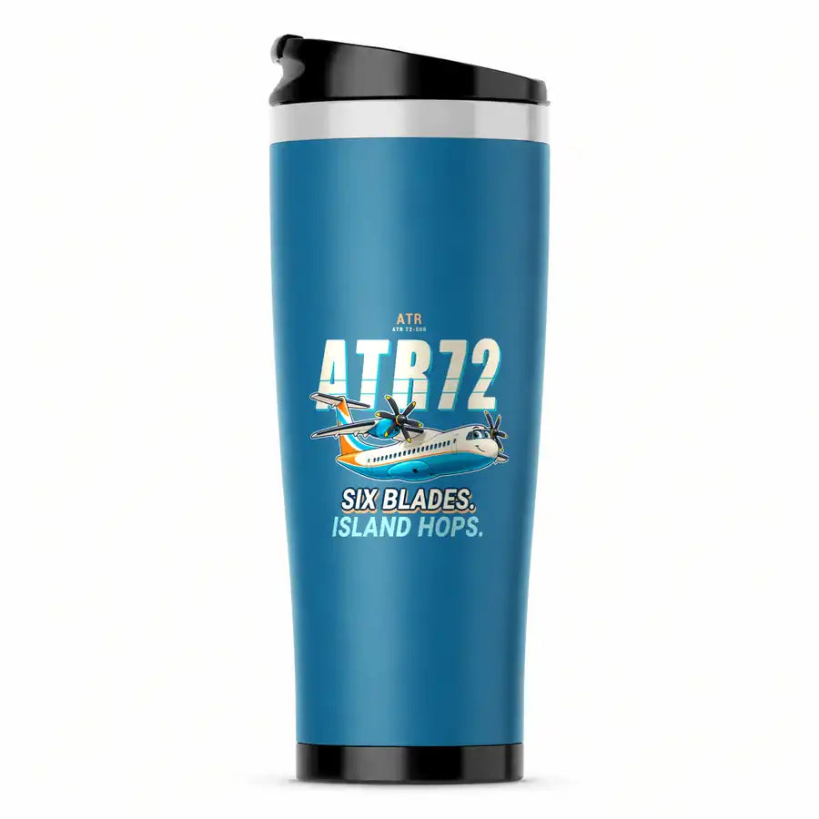 ATR 72-500 - Cartoon - Stainless Steel (No Holder) - Light Blue