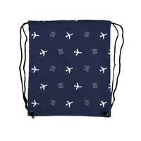 Thumbnail for ATR 72-500 - Drawstring Bag - 3D Pattern - Navy Blue