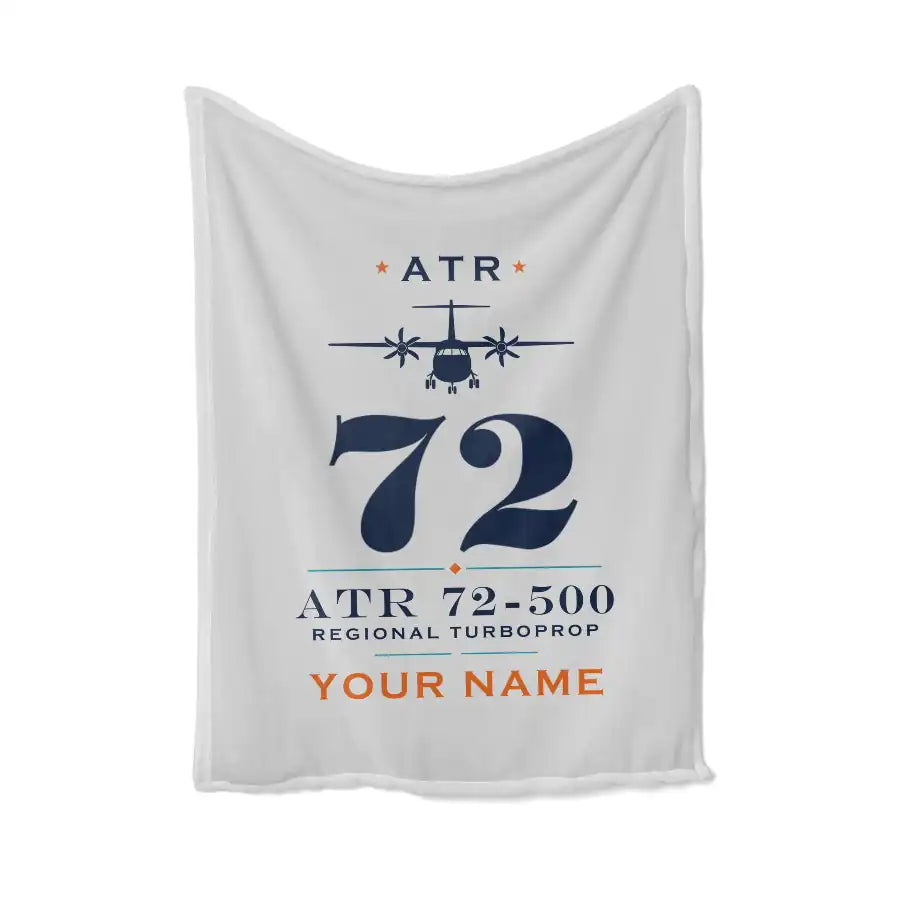 ATR 72-500 - Heritage + Name - Blanket - Light Gray