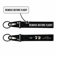Thumbnail for ATR 72-500 Hawk-Shaped Key Chains - Black - Heritage - Remove Before Flight
