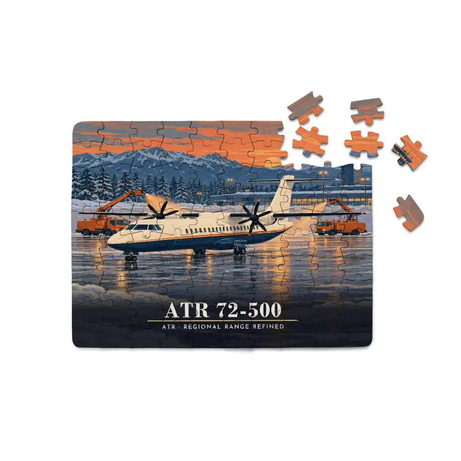 ATR 72-500 - Horizontal + Text - Canvas Puzzle