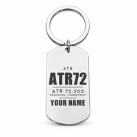 Thumbnail for ATR 72-500 - Key Chain - Tag + Name - Silver