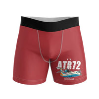 Thumbnail for ATR 72-500 - Men Boxers - Cartoon + Name - Red
