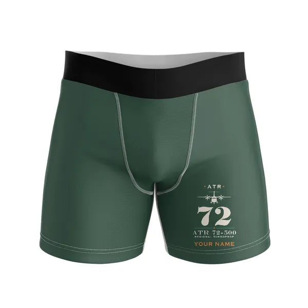 ATR 72-500 - Men Boxers - Heritage + Name - Dark Green