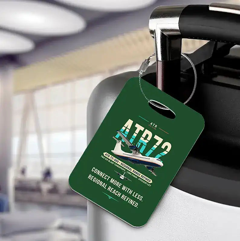 ATR 72-500 - Original - Luggage Tag - Dark Green