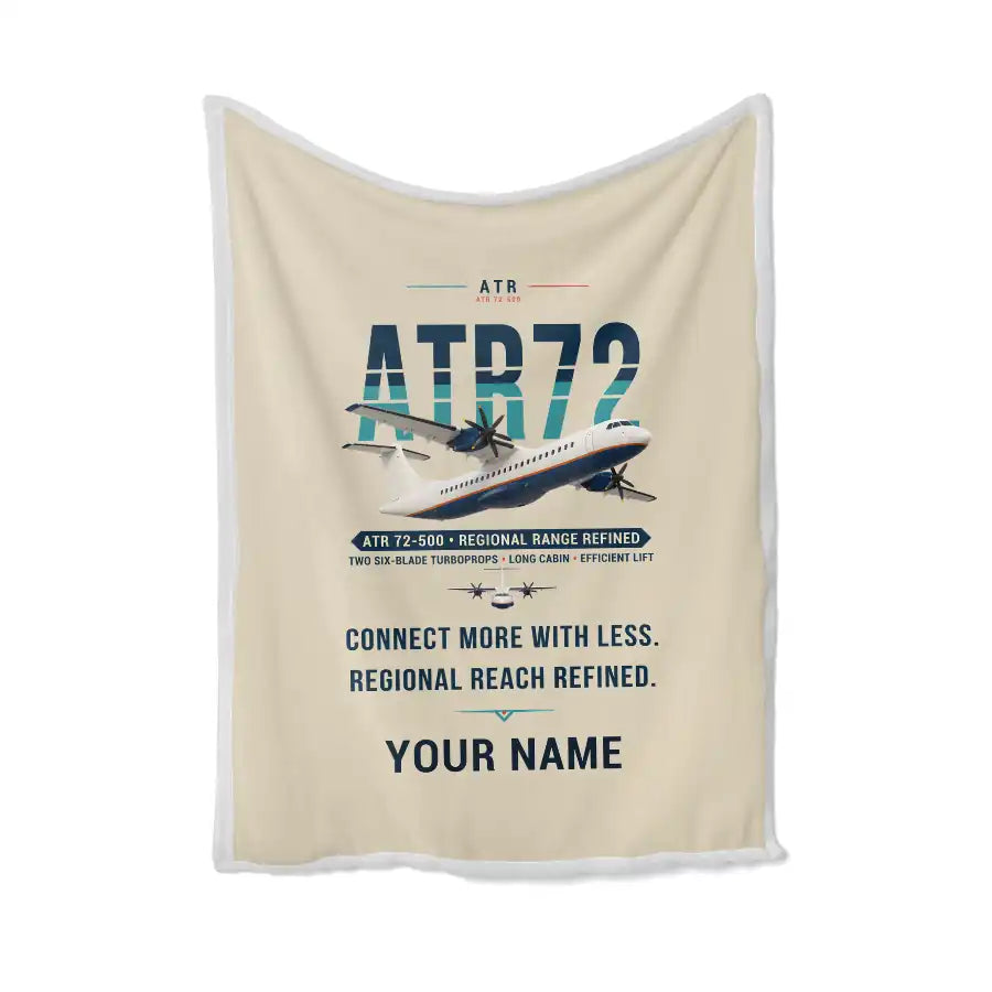 ATR 72-500 - Original + Name - Blanket - Beige